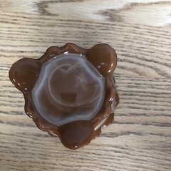 VINTAGE GREENTOWN DEWEY CHOCOLATE SLAG GLASS FOOTED SUGAR BOWL