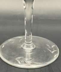 4 Libbey Rock Sharpe Fernwood Tall Champagne Sherbet Cocktail Glasses 5-7/8″