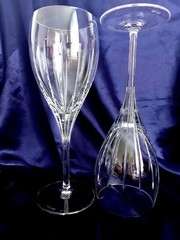 Christofle Iriana Water /Wine Goblet Clear Crystal France Handcut 24% lead cryst