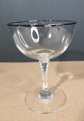 Lenox » MONTCLAIR» Crystal Platinum Trim Champagne/Tall Sherbert Glass 5 1/4″