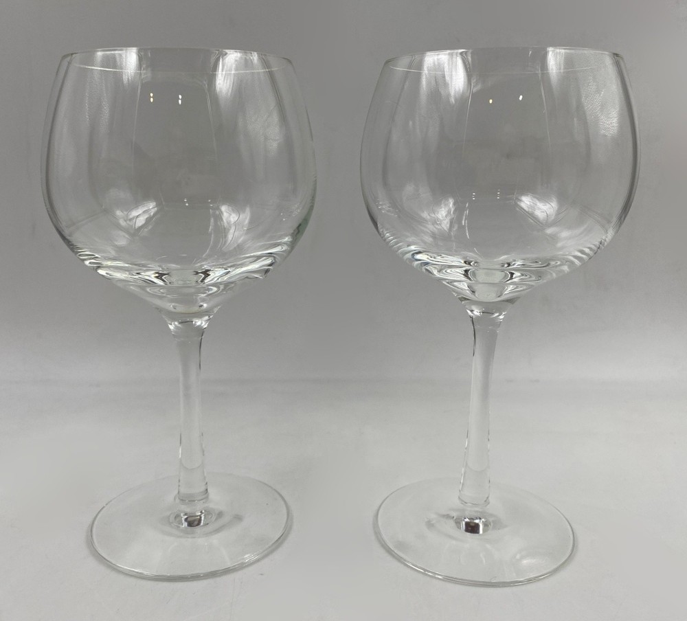Tiffany & Co. Crystal Wine Glasses All Purpose Balloon Set of 2 Vintage