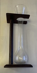 Half-Yard Ale Craft Beer Glass With Wood Stand 15.5” Tall, 22oz