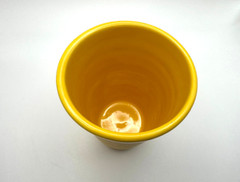 Vintage Bauer Pottery Yellow 12 oz Tumbler Ring Ware – EXCELLENT CONDITION