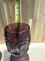 Set of 2 LE Smith Amethyst Purple Moon and Star Wine Water Cordial Goblets