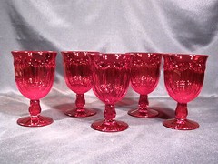 Noritake Provincial Water Goblets Red Set of 5