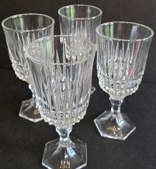 Fostoria Heritage Collection Set 4 Crystal 12 oz Goblet Stemmed Glasses w/Box