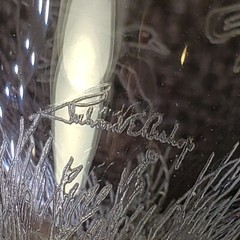 Set of 8 Vintage Singed Richard E. Bishop Mallard Ducks Glasses