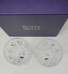 Royal Scot Queens Diamond Jubilee 1952-2012 Crystal Wine Glass Set