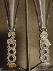 Millennium 2000 Cristal d’Arques Collectible Champagne Flutes for New Year Toast
