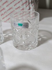 6 Katharinen-Hülle 24% Lead Crystal 3.5″ Tall Rocks, Whiskey Glasses!