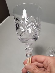 Galway Irish Crystal Kylemore Red Wine Glasses Set of 2 / 7.5” Tall