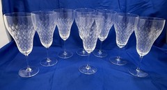 Set of 8 ROMANCE MOTIF II by Rosenthal Crystal Water Goblets 7 5/8”