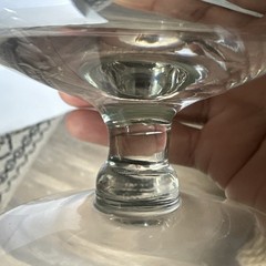 Vintage Footed Brandy Sniffer Cognac Glass Clear Drinkware 6.5”