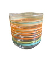 Vintage 70’s Libbey Striped Juice Glasses In Box Retro MCM Imperfect