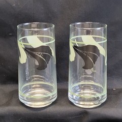Vintage Corelle Black Orchid 14oz Glasses