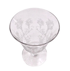 Morgantown Mayfair Etched Clear Crystal Stemware Water Juice Glasses Vintage