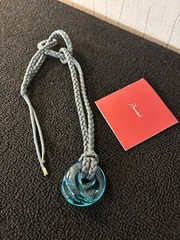 Sky Blue Shell Necklace In Baccarat Crystal