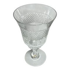 Antique Libbey 2056 ABP Cut Glass Flair RC 0599 Stem Goblet Signed USA 1918-1920