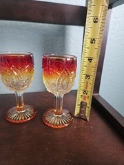 Amberina Cordial Glasses Set of 2, Glass, Approx. 3.75″ Tall