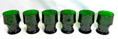 Anchor Hocking Georgian Forest Green 9 oz Tumbler Glasses Lot of 6 Vtg. T2676