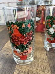 Indian Glass Twelve Days of Christmas 12-12oz Tumblers Glasses Complete Set NIB