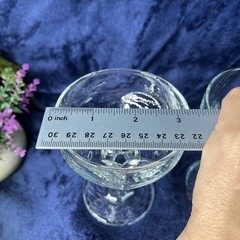 2 – Libbey Chivalry Clear VTG Stemware 4.5” Champagne Sherbet Glass Barware