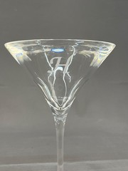 HTF Waterford Crystal ECLIPSE Clear 7 3/4″ Martini Glass w/ ‘H’ Monogram: MINT