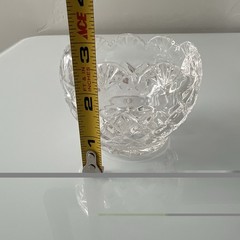 Vtg NOS Shannon Crystal By Godinger Set Of 3 Votives Tulip Crystal Tealights
