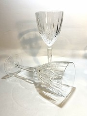 🌿2 Waterford Marquis SPARKLE Wine Glass Elegant Crystal, 8″ Tall, 12 oz