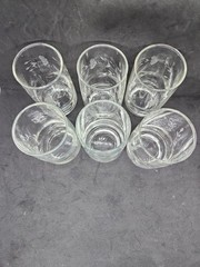 Princess House Heritage 12 Oz Tumbler Set Of 6 Clear Floral Etched 5″ Glasses