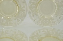 Tiffin La Fleure Yellow (4) Bread & Butter Plates or Dessert Plates, 6 1/8″