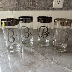 Gorgeous Vintage MCM Dorothy Thorpe Monogram “B” Highball Glasses – 4