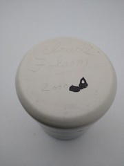 Vintage Clouds Folsom Signed Pottery Ceramic 2000 tumbler drinking 4″ tall