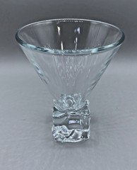 VTG Set 6 Melting Ice Cube Base Martini Glasses Barware Di Saronno Italy 4.75″H
