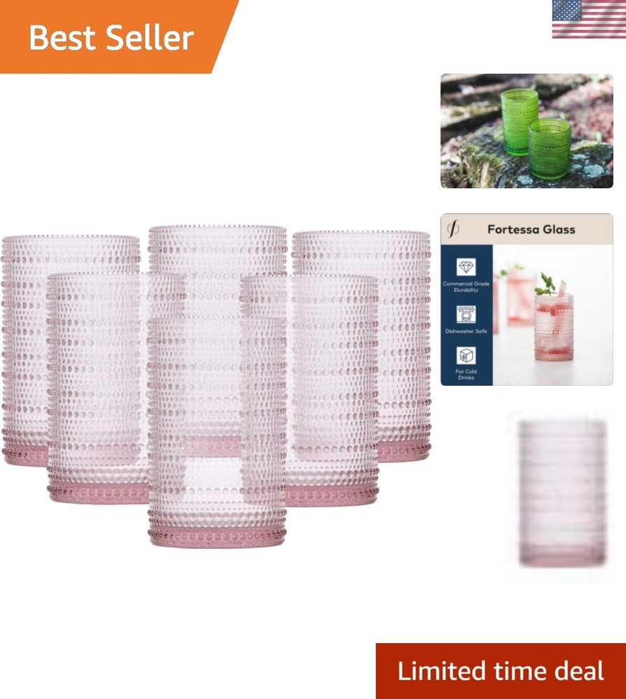 Timeless Jupiter 13oz Beaded Glass Set – Perfect for Parties & Gatherings