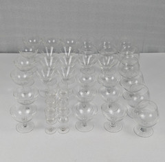 Complete Set Vintage starburst Crystal Glassware
