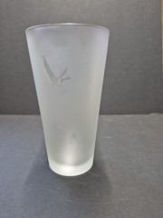 Grey Goose 6.75″ Frosted Glass Tumbler Etched Cut to Clear Grey Goose Logo