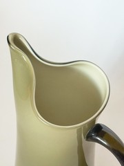 Vintage 60s Carlo Moretti Italy MCM Blown Glass Cocktail Pitcher Cased Smoke