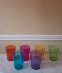 Vintage Germany Small glass set of 6 Mid Century Modern UnUSED UNBRANDED