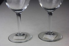 Set of 2 Libbey Glass Co Winter Village Country Snow Scene Water Goblets