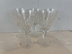 Vintage Waterford Lismore Clear Glass Set of 6 Claret Wine Glasses