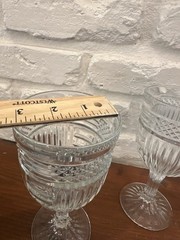 LIBBEY RADIANT WATER GOBLETS LOT OF 4 Thick Glass