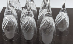 10 Elegant Rogaska Crystal Juliet Cut Wine Glasses Goblets Set 8 1/2″