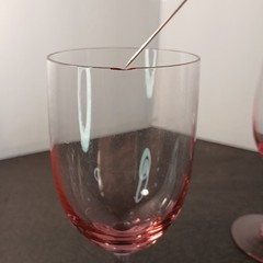RARE Fostoria SILHOUETTE PINK 2Pc Set Imperfect Elegant Glass 7″ Wine Stems