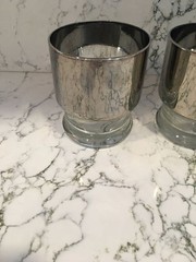 MCM Set/6 Dorothy Thorpe Silver Mercury Stackable Cocktail Glasses