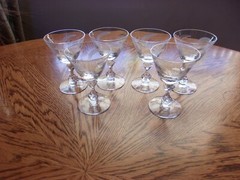 Cut Etched Blown 3 Oz Fancy Stem – Set of 6 Glasses