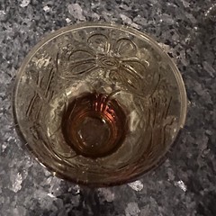 Vintage Libby Amber Glass Country Garden Daisy Flower MCM 1960s 1970s Vibe