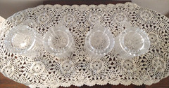 Set of 4 Beautiful Heavy TIFFANY & CO Crystal Plaid Beer Mugs Barware EUC