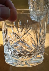 SET 2 EDINBURGH CRYSTAL OLD FASHIONED Whisky Tumbler Glass Star of Edinburgh