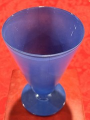 Vtg MCM Anchor Hocking Rainbow Fired On Matte Footed Goblets Set of 4 Ex Cond